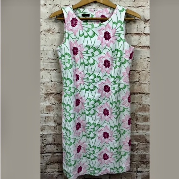 πHPπ TALBOTS Embroidered Floral Sheath π (EUC) - Picture 8 of 16